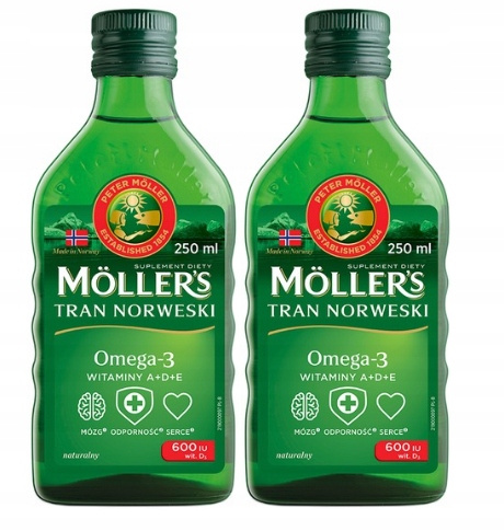 Moller's Tran Norweski suplement diety 2x250ml