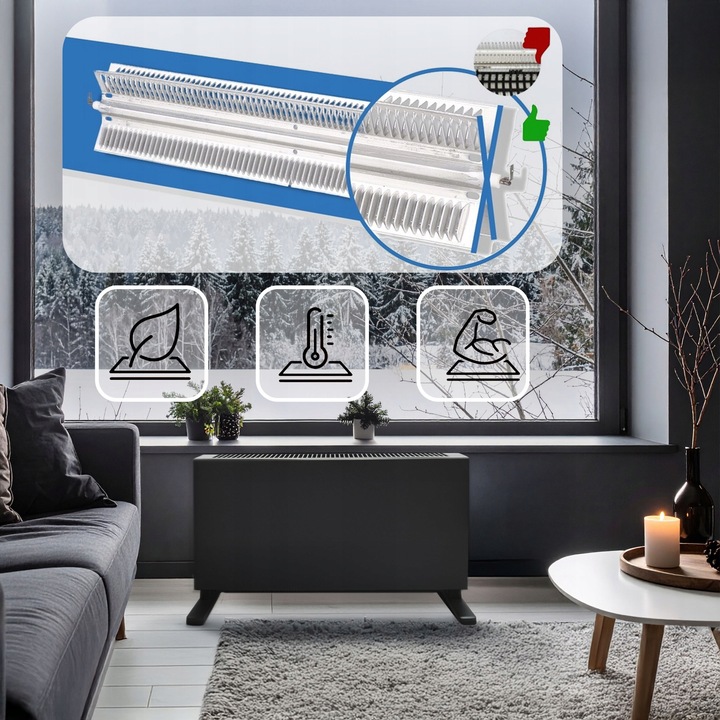 Grzejnik elektryczny konwektorowy EBERG DEXO 2000W WiFi termostat LED pilot