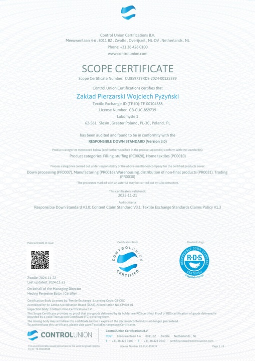 Poduszka z pierza 40x60 700g BIAŁA