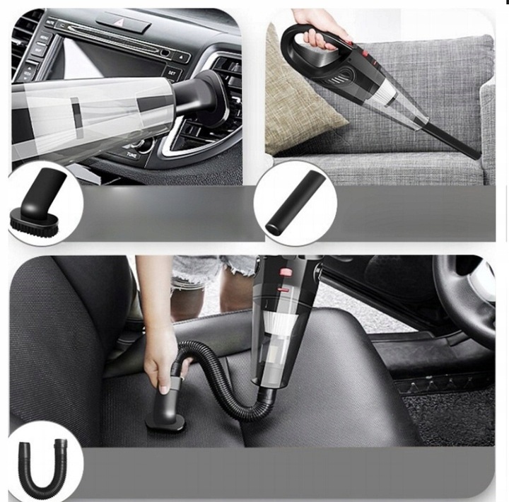 Mocny Odkurzacz Samochodowy Ręczny 120W Mocny Filtr Bezworkowy + Kabel