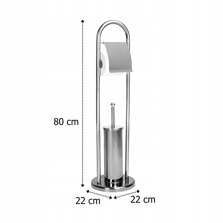 STOJAK NA PAPIER toaletowy + SZCZOTKA DO WC ZESTAW PRAKTYCZNY