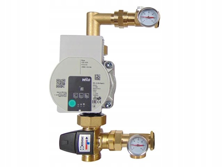 Rozdzielacz do podłogówki 7 obwodów sekcji z grupą pompową z pompą Wilo