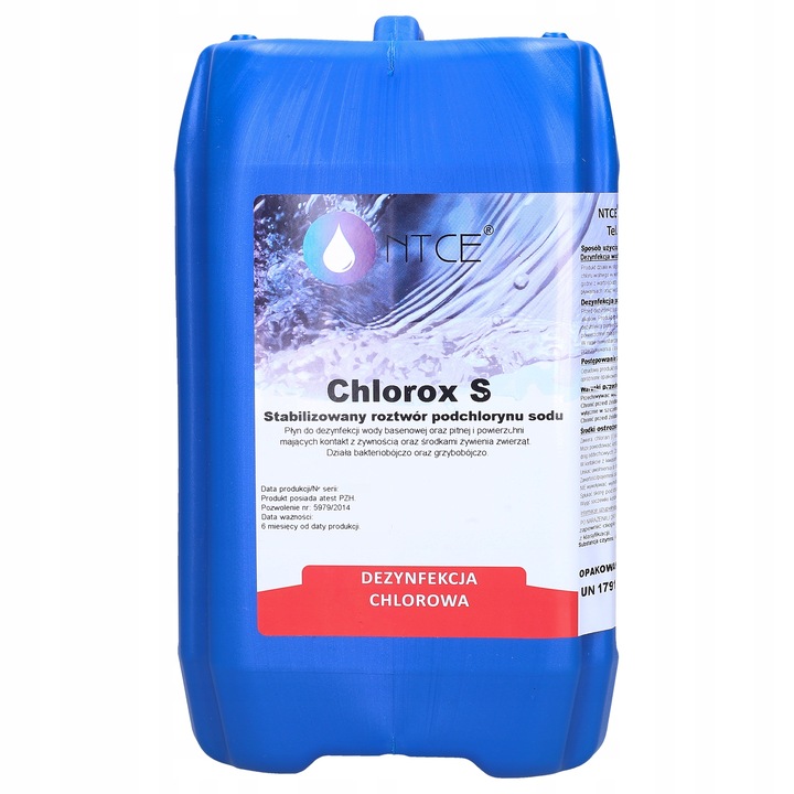 Podchloryn sodu 15% chlor w płynie do basenu jacuzzi 5l Chlorox S