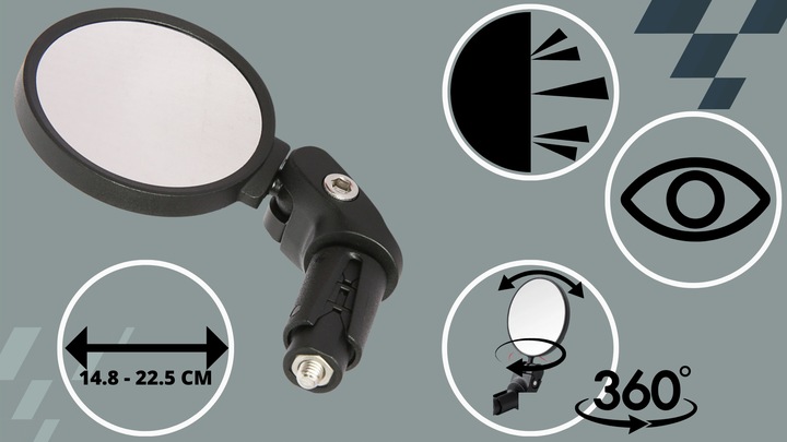 Lusterko rowerowe roweru wsteczne lewe prawe 360 lekkie dobra widoczność