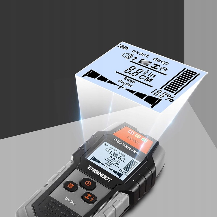 WYKRYWACZ DETEKTOR PRZEWODÓW KABLI METALI W ŚCIANIE DREWNA METALU + BATERIA