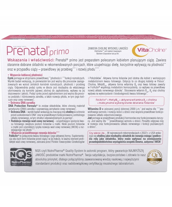 Prenatal Primo w przygotowaniu kobiet do ciąży