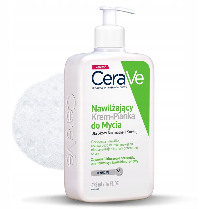 Krem-Pianka CeraVe Nawilżający do Mycia Skóry Normalnej i Suchej 473 ml