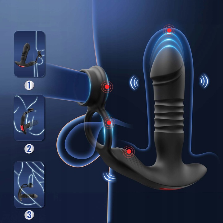 Zdalnie sterowany masażer prostaty z aplikacją