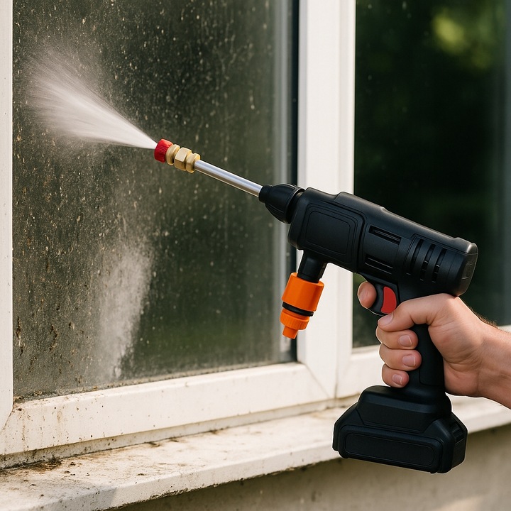 MYJKA BEZPRZEWODOWA CIŚNIENIOWA SAMOCHODOWA AKUMULATOROWA + 2x BATERIA