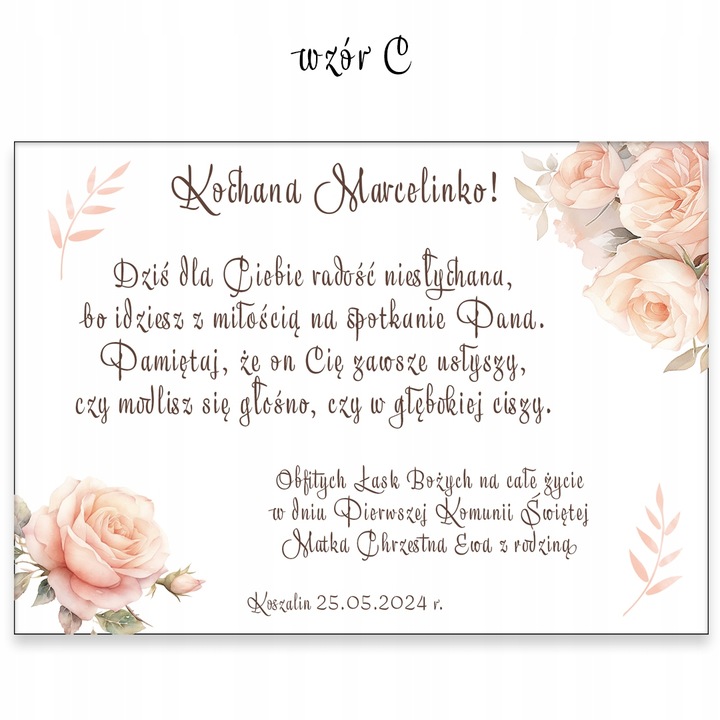 Pamiątka Pierwszej Komunii Świętej Pudełko różaniec