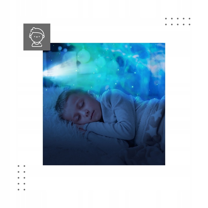 PROJEKTOR GWIAZD Lampka Nocna Astronauta Magic 20 8 TRYBÓW RGB