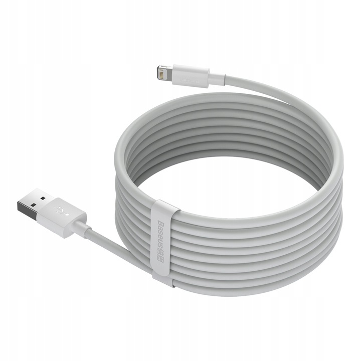 BASEUS MOCNY KABEL USB - LIGHTNING DO IPHONE IPAD PRZEWÓD 2.4A 1.5M 2SZT