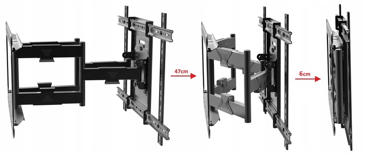 Ultra Mocny Uchwyt do Telewizora Wieszak TV 32-100 cale TEST 80 kg