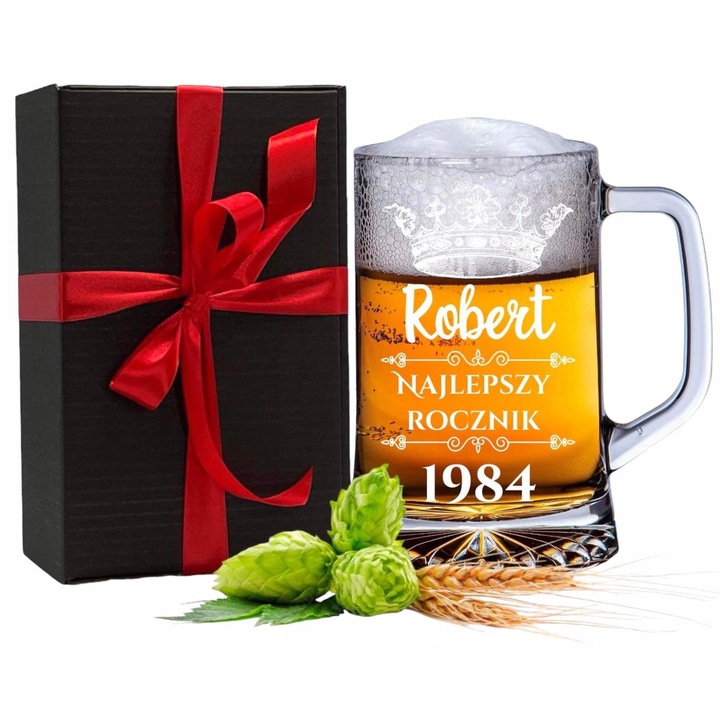 KUFEL DO PIWA Z GRAWEREM 660 ml URODZINY PREZENT DZIEŃ OJCA KAWALERSKI