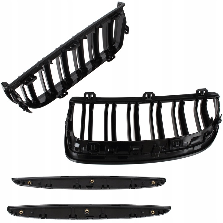 GRILL NERKI do BMW E90 E91 05-08 Czarny Połysk Czarne PRZEDLIFT M PAKIET M3