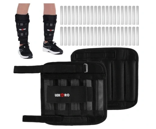 Regulowane obciążniki na nadgarstek, zdejmowane obciążniki, LEKARO, 2x 5kg