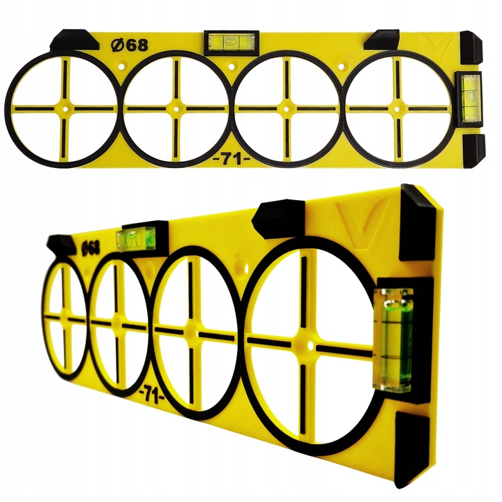 Szablon do wymiarowania otworów puszek elektrycznych gniazdek wzornik