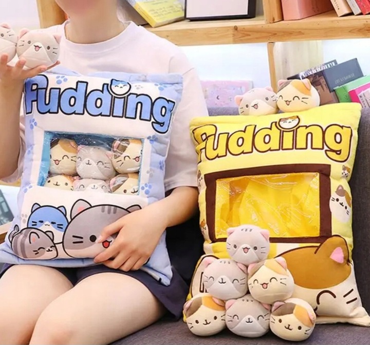 PODUSZKA PUDDING Z MASKOTKAMI DO RZUCANIA WZORY