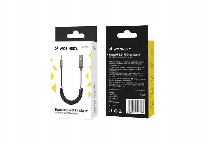 TRANSMITER BLUETOOTH FM SAMOCHODOWY ODBIORNIK AUDIO ADAPTER DO AUX USB