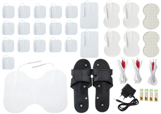 ELEKTROSTYMULATOR TENS EMS ELEKTRODY 3 RODZAJE+BAT