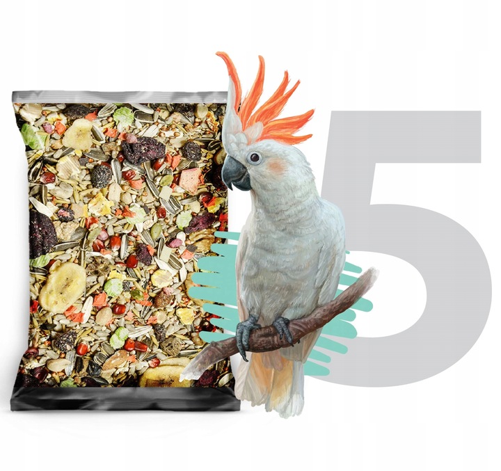 KARMA POKARM KOKTAJL 5kg dla papug dużych i średnich premium Champi