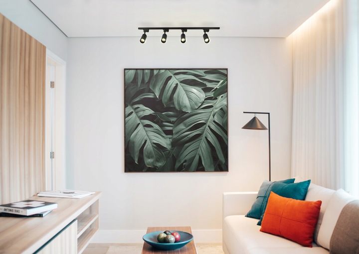 Oświetlenie Szynowe Szyna 1m 4x Reflektor LED GU10 Zestaw