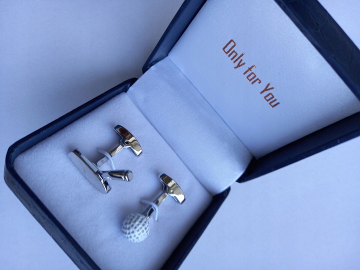 Spinki do mankietów Zestaw do Golfa Kij Putter Piłka HPC dla golfisty +Etui