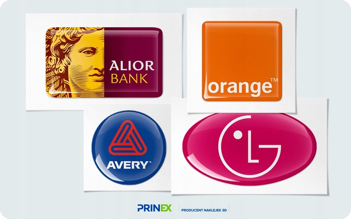 Wypukłe naklejki 3D PREMIUM - 100szt / do 10cm2