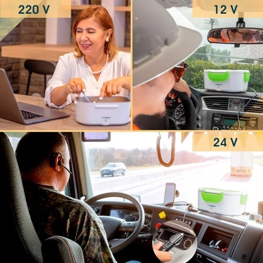 ELEKTRYCZNY LUNCHBOX TERMOS SAMOCHODOWY OBIADOWY