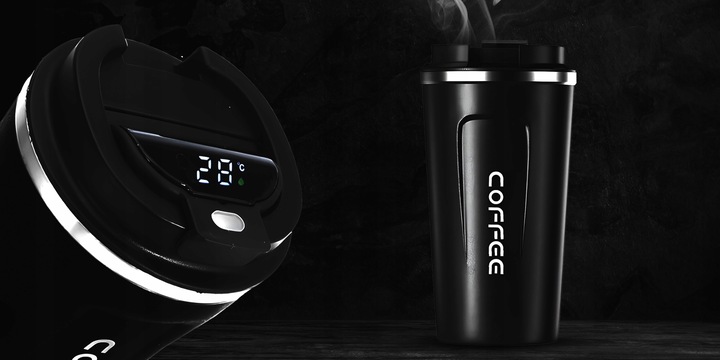 Kubek Termiczny Termos 510ml Wyświetlacz Ekran LCD SMART na Kawę Herbatę XL