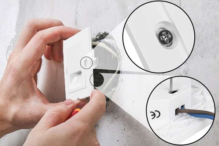 KWADRATOWA LAMPKA LED OŚWIETLENIE SCHODOWE OPRAWA LED NA SCHODY 230V