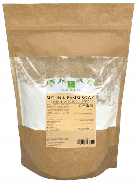 MĄKA BAMBUSOWA BŁONNIK BAMBUSOWY keto 500g naturalny low do wypieków bf 100