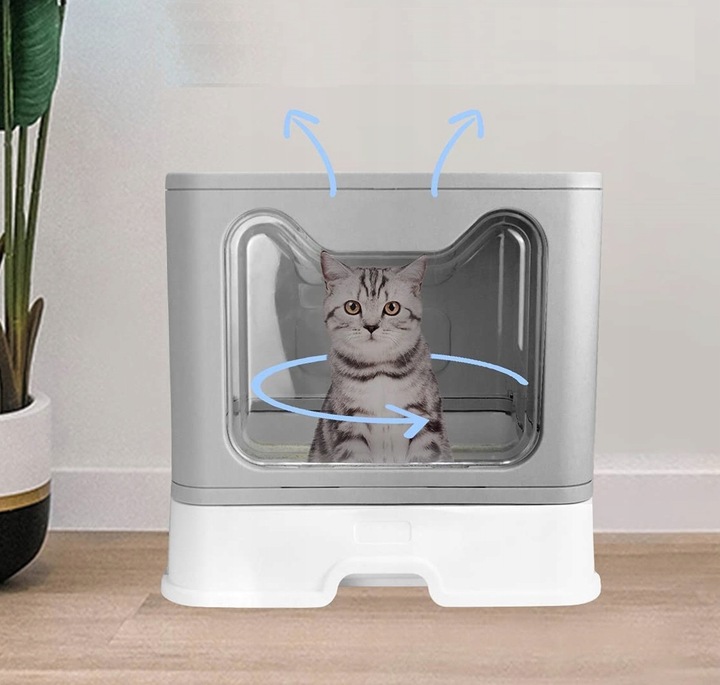 Duża kuweta kryta z szufladą + łopatka (F055)