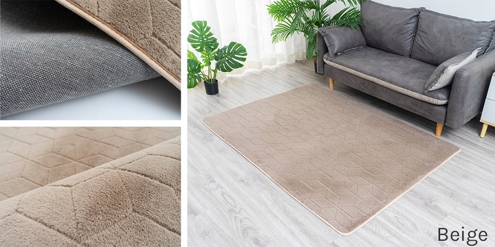 Dywan Rabbit 3D pluszowy miękki jedwabisty futro królika 120x170