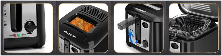 FRYTKOWNICA FRYTOWNICA MOCNA 2,5L ŁATWE SZYBKIE SMAŻENIE FRYTEK