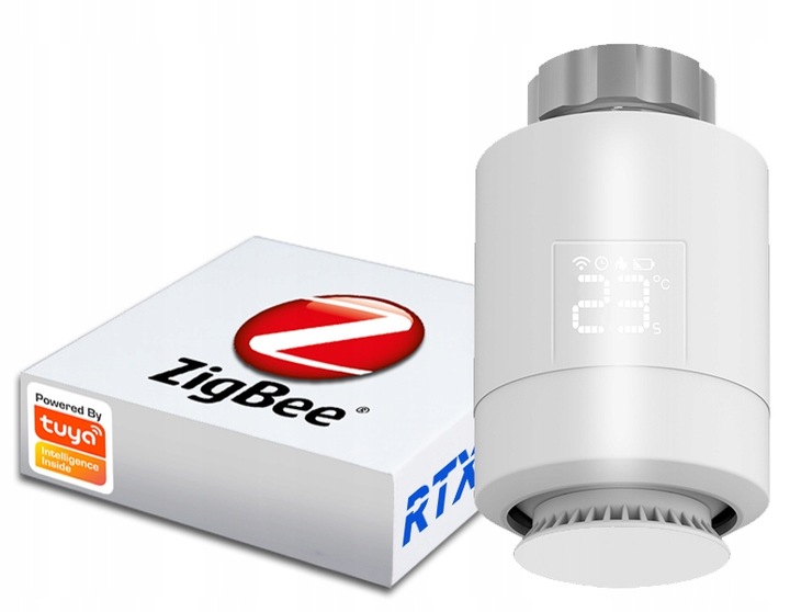 4x Głowica RTX Termostat + Bramka Zigbee WiFi Tuya SET