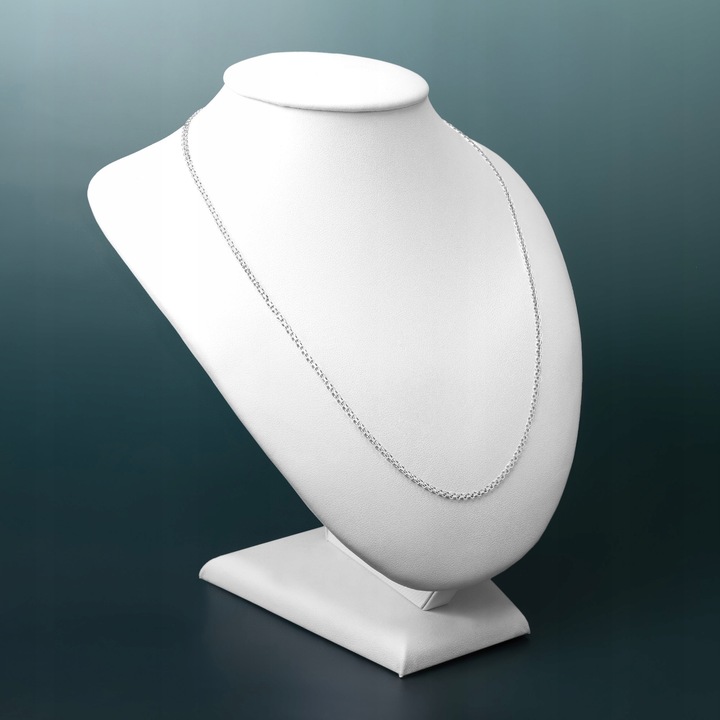 SREBRNY ŁAŃCUSZEK DAMSKI BISMARK SOLIDNY 55cm/2mm SREBRO PRÓBA 925+GRATISY