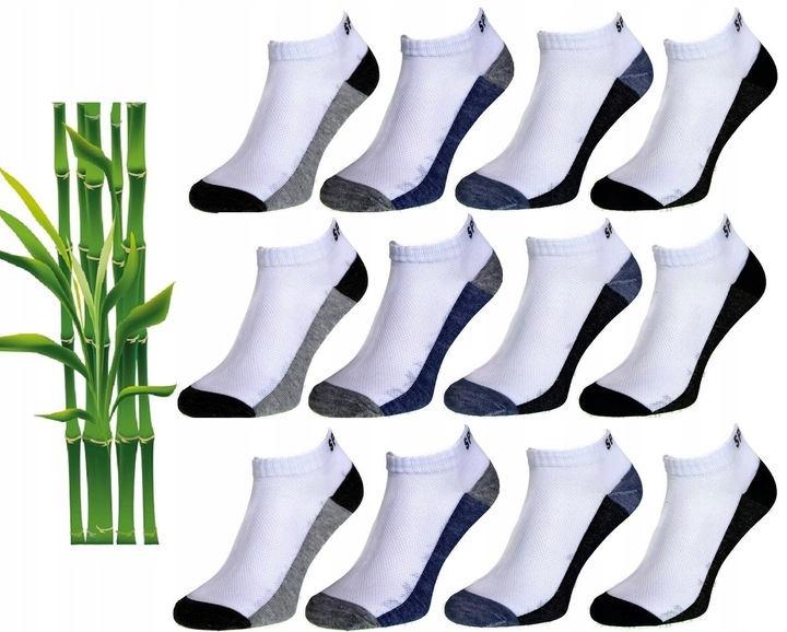 12x SKARPETY SKARPETKI STOPKI BAMBUSOWE