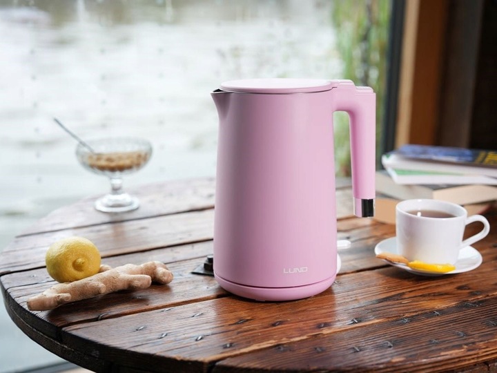 CZAJNIK ELEKTRYCZNY LUND 2200W 1,5L RÓŻOWY PODWÓJNE ŚCIANKI