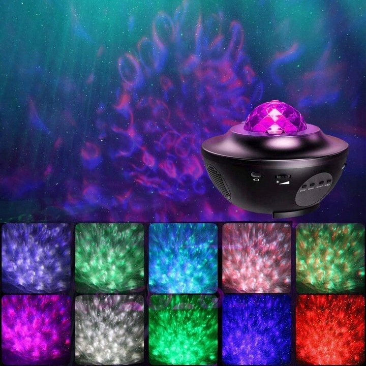 PROJEKTOR GWIAZD STAR LED LAMPKA NOCNA BLUETOOTH