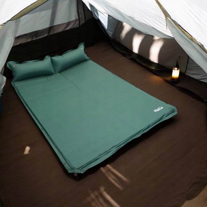 Mata Samopompująca Materac Karimata Turystyczna Dwuosobowa Z Poduszką