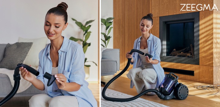 ODKURZACZ CYKLONOWY 4000W BEZ WORKÓW TURBO MOC SYSTEM SSANIA 2,5L ZEEGMA