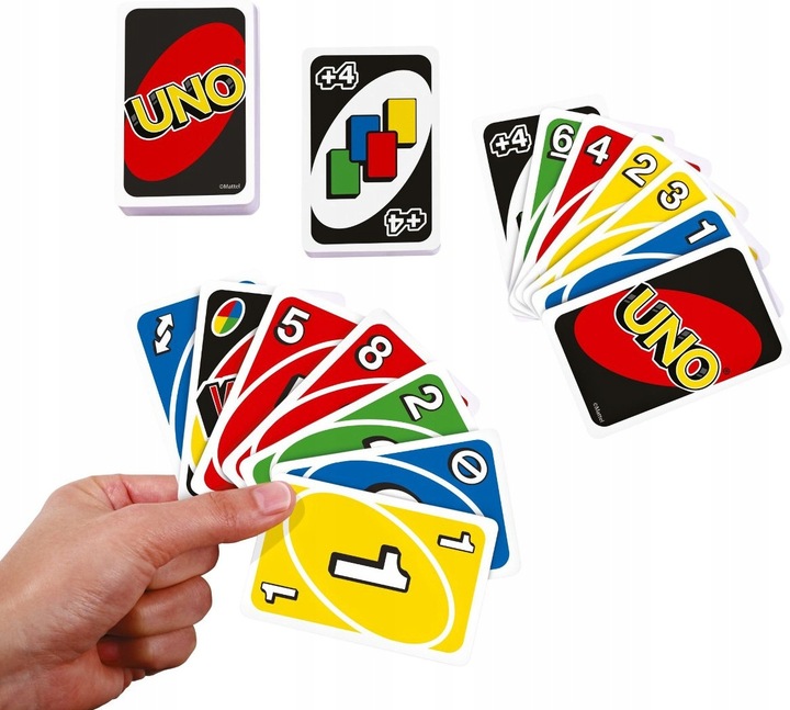 MATTEL GRA TOWARZYSKA KARCIANA RODZINNA TOWARZYSKA 2-10 GRACZY UNO 7+