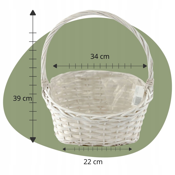 KOSZ PREZENTOWY DELIKATESOWY BIAŁY WIKLINOWY KOSZYK ŚLUB WESELE