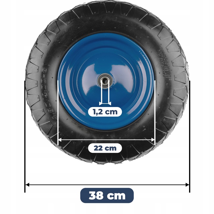 KOŁO KÓŁKO DO TACZKI TACZEK 4.00-8 400-8 400x8 4PR MOCNE Z DĘTKĄ