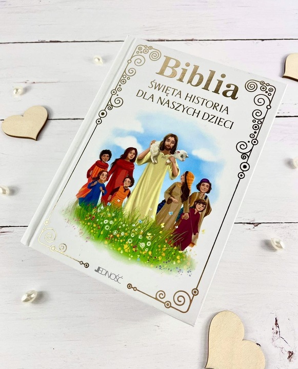 BIBLIA DLA DZIECI NA CHRZEST PAMIĄTKA CHRZTU PAMIĄTKA NA KOMUNIĘ Z GRAWEREM