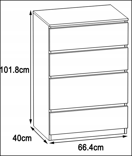 Komoda Szafka 4 szuflady