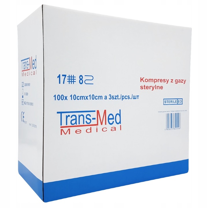 KOMPRESY JAŁOWE Z GAZY STERYLNE 10 x 10cm 150 szt.