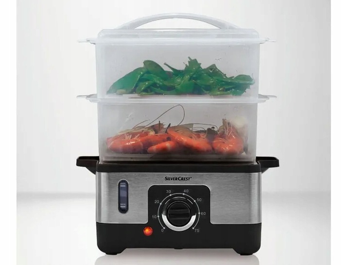 PAROWAR ELEKTRYCZNY URZĄDZENIE DO GOTOWANIA NA PARZE 950W 9L MINUTNIK