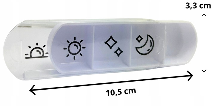 Pudełko na lekarstwa, kasetka na leki, pojemnik na leki rano wieczorem